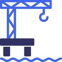 Harbor Solid Two Color Icon vector