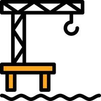 Harbor Line Filled Icon vector