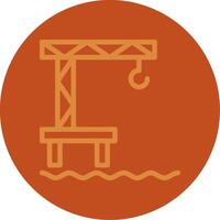 Harbor Line Multi color Icon vector