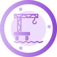 Harbor Glyph Gradient Icon vector