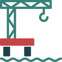 Harbor Glyph Two Color Icon vector