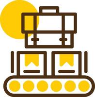 Factory Yellow Lieanr Circle Icon vector