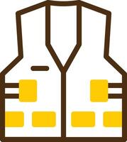Lifejacket Yellow Lieanr Circle Icon vector