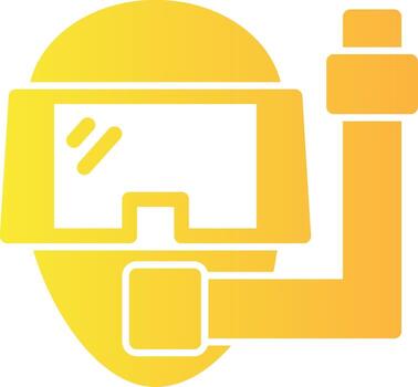 Diving mask Solid Multi Gradient Icon vector