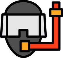 Diving mask Line Filled Icon vector