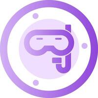 Snorkel Glyph Gradient Icon vector