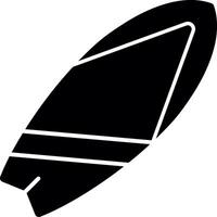 icono de glifo de tabla de surf vector