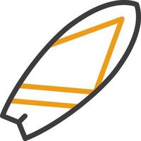 Surfboard Line Two Color Icon vector