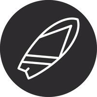 Surfboard Inverted Icon vector