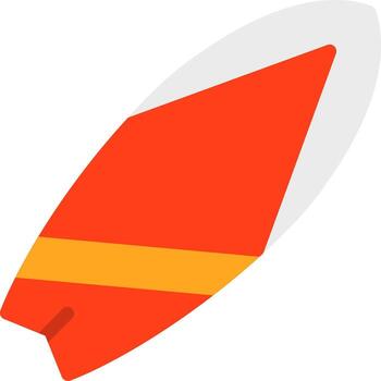 Surfboard Flat Icon vector