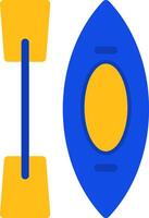 Kayak Flat Two Color Icon vector