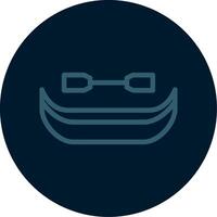Canoe Line Multi color Icon vector
