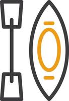 Kayak Line Two Color Icon vector