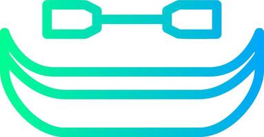 Canoe Linear Gradient Icon vector