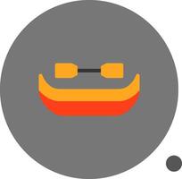 Canoe Flat Shadow Icon vector