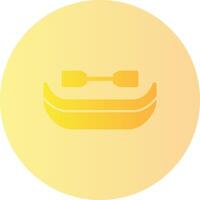 Canoe Gradient Circle Icon vector