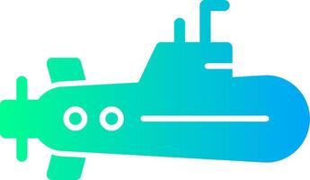 submarino sólido multi degradado icono vector