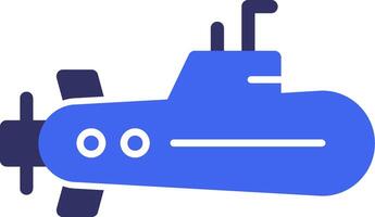 Submarine Solid Two Color Icon vector