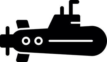 icono de glifo submarino vector