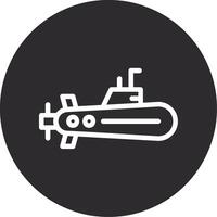 submarino invertido icono vector