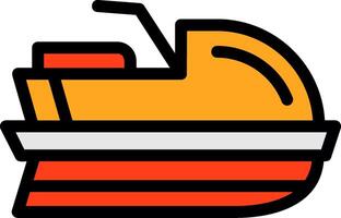 Jet ski Line Filled Icon vector