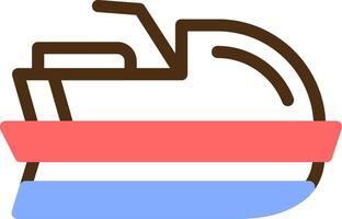 Jet ski Color Filled Icon vector