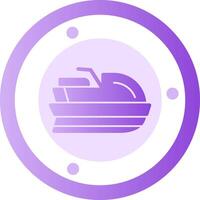 Jet ski Glyph Gradient Icon vector