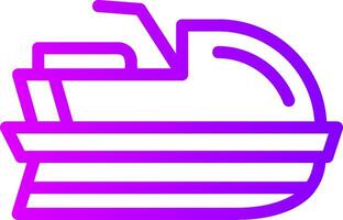 Jet ski Linear Gradient Icon vector