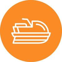 Jet ski Outline Circle Icon vector