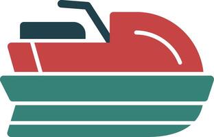 jet ski glifo icono de dos colores vector