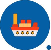 Cargo ship Flat Shadow Icon vector