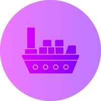 Cargo ship Gradient Circle Icon vector