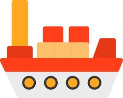 Cargo ship Flat Icon vector