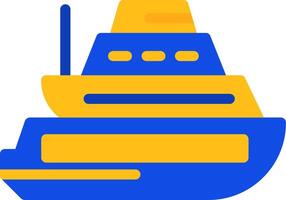 Cruise ship Flat Two Color Icon vector