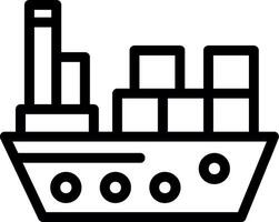 Container ship Line Icon vector