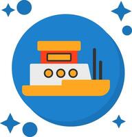 Tugboat Tailed Color Icon vector