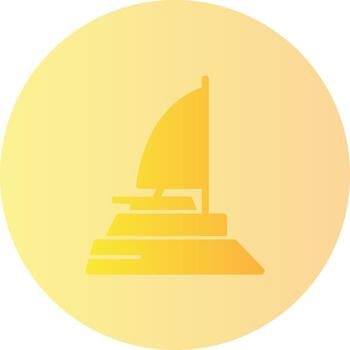 Catamaran Gradient Circle Icon vector