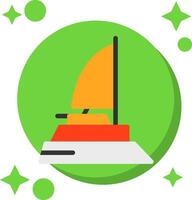 Catamaran Tailed Color Icon vector