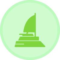 Catamaran Multicolor Circle Icon vector