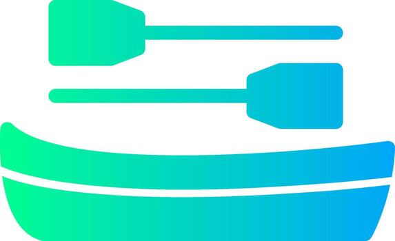 Rowboat Solid Multi Gradient Icon vector