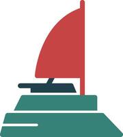 Catamaran Glyph Two Color Icon vector