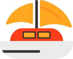 Dinghy Flat Icon vector