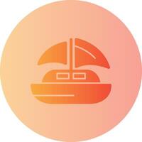 Dinghy Gradient Circle Icon vector