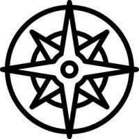 Nautical compass Line Icon vector