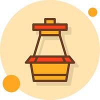 Navigational buoy Filled Shadow Circle Icon vector