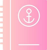 Ship-s log Solid Multi Gradient Icon vector