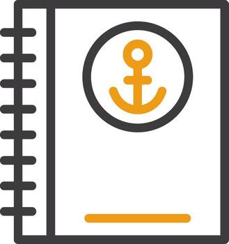 Ship's log Line Two Color Icon vector