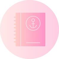Ship-s log Gradient Circle Icon vector