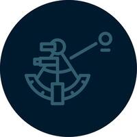 Sextant navigation Line Multi color Icon vector