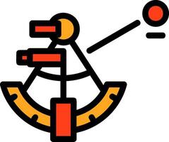 Sextant navigation Line Filled Icon vector